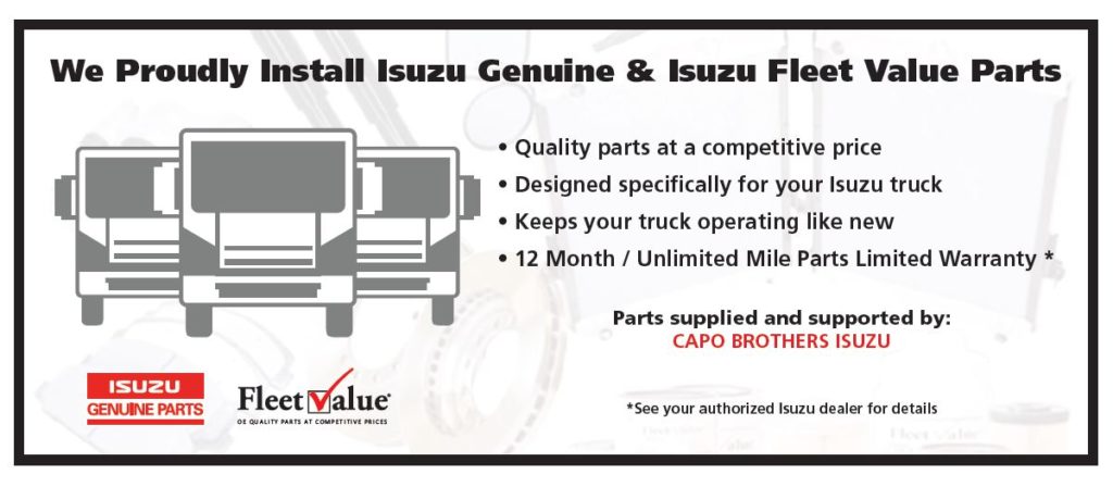 Isuzu Genuine & Isuzu Fleet Value Parts